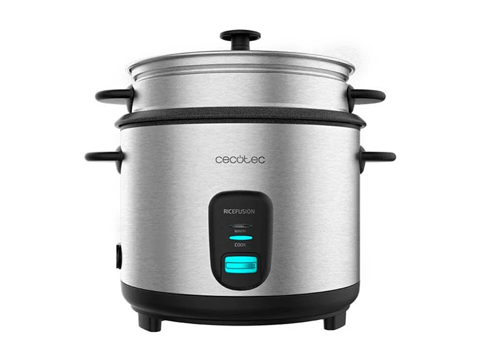 Arrocera eléctrica Cecotec RiceFusion 7000 Inox 700W 1,8L inox/negro