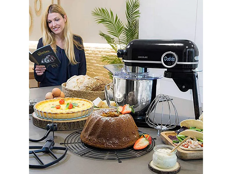Batidora amasadora Cecotec Twist&Fusion 4500 Luxury Black 800W 5,2L negro