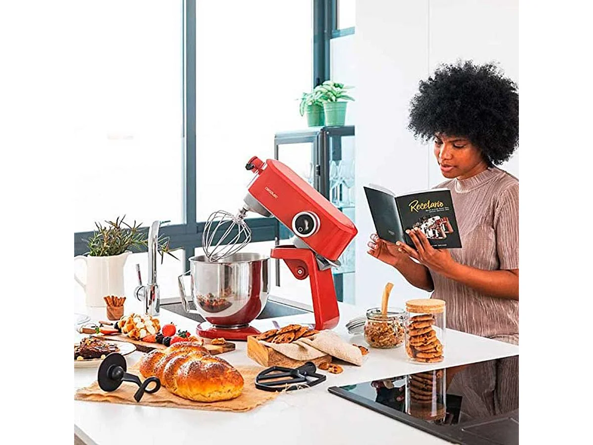 Batidora amasadora Cecotec Twist&Fusion 4000 Luxury Red 800W 5,2L rojo