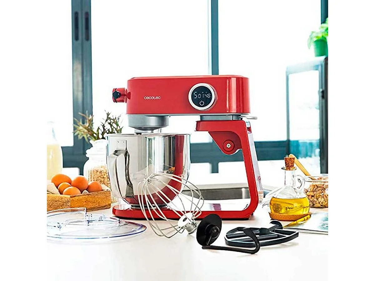 Batidora amasadora Cecotec Twist&Fusion 4000 Luxury Red 800W 5,2L rojo
