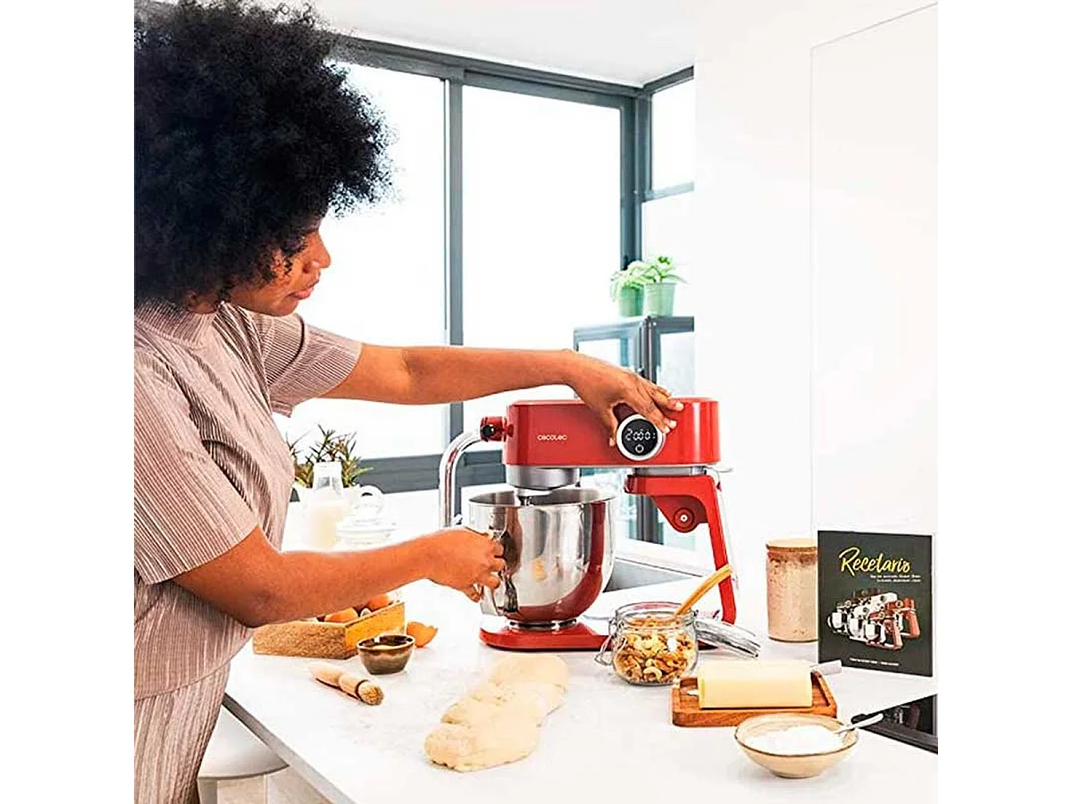 Batidora amasadora Cecotec Twist&Fusion 4000 Luxury Red 800W 5,2L rojo