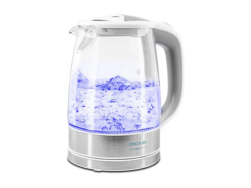 Hervidor de agua eléctrico Cecotec ThermoSense 350 Clear 2200W 1,7L filtro antical vidrio