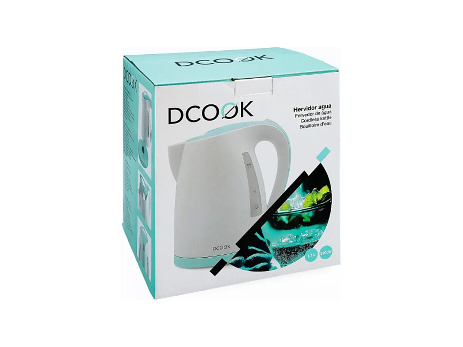 Hervidor de agua Gallery DCook 1,7L 2200W blanco/azul