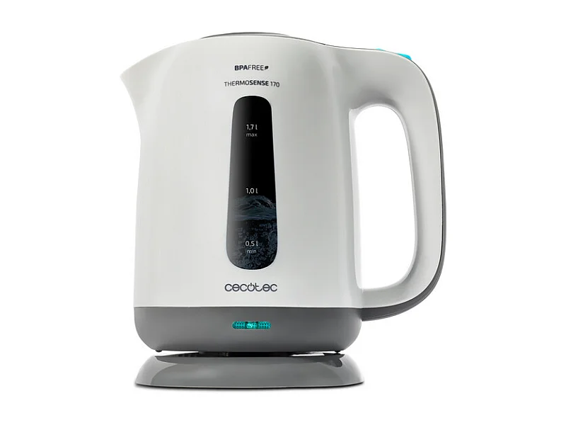 Hervidor de agua eléctrico Cecotec ThermoSense 170 2200W 1,7L filtro antical blanco