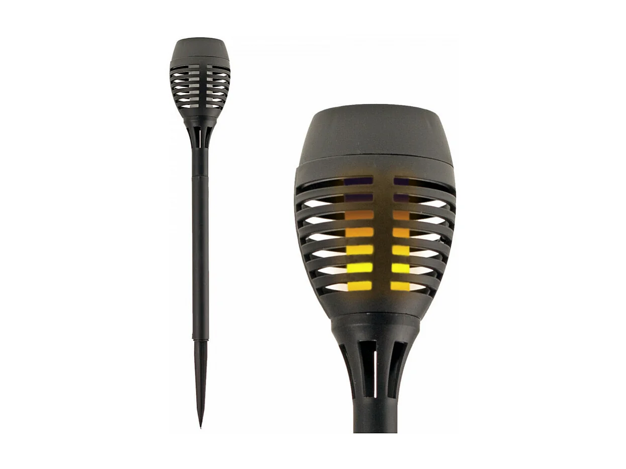 Antorcha solar Grundig 600mAh 30 LED negro Ø9x59 cm