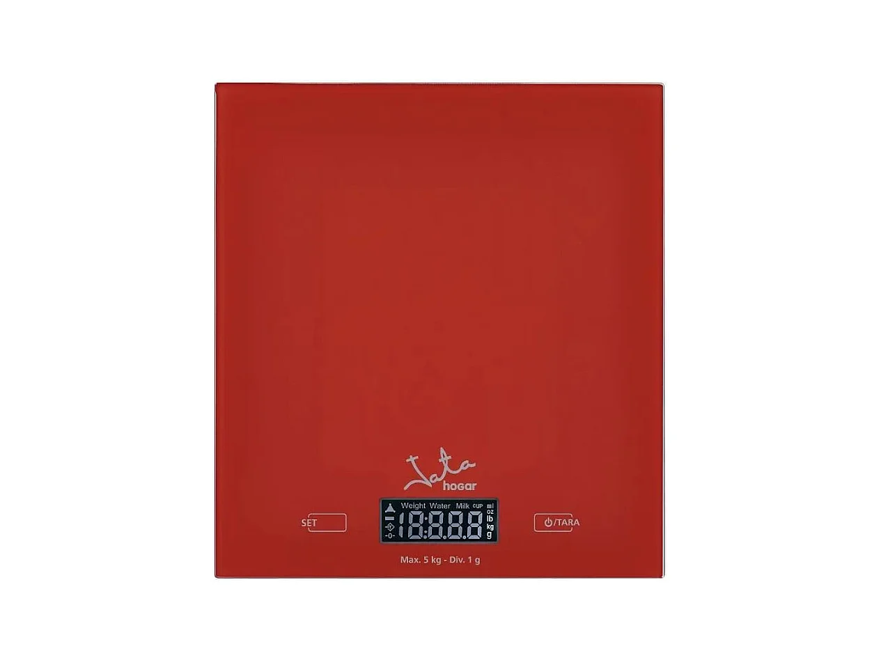 Peso de cocina Jata 729R táctil 5kg rojo