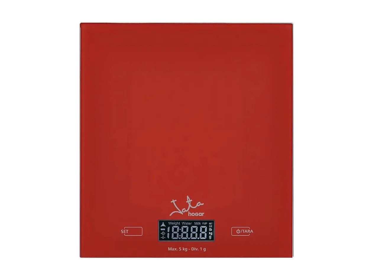 Peso de cocina Jata 729R táctil 5kg rojo