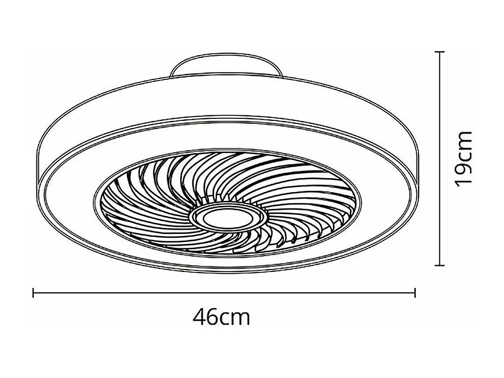 Ventilador de techo Mykonos Bel Air 72W tipo plafón mando a distancia blanco Ø46 cm