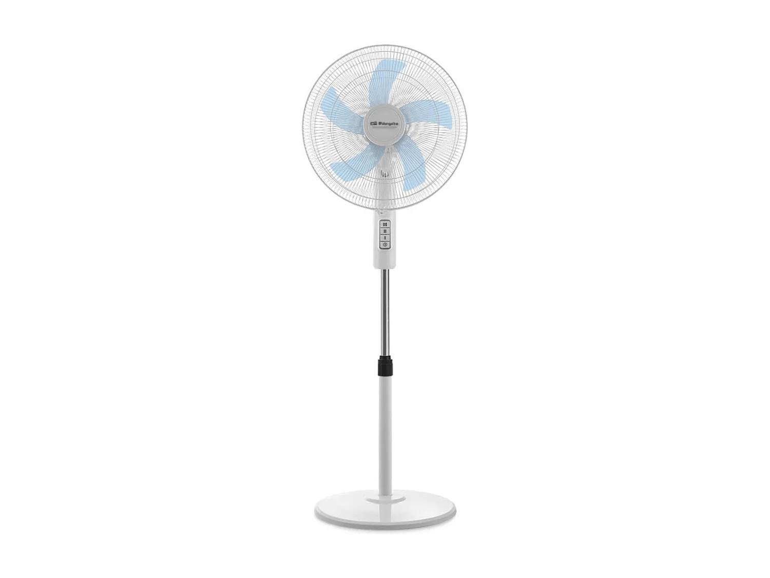 Ventilador de pie Orbegozo SF1040 45W 5 aspas altura regulable blanco Ø40 cm