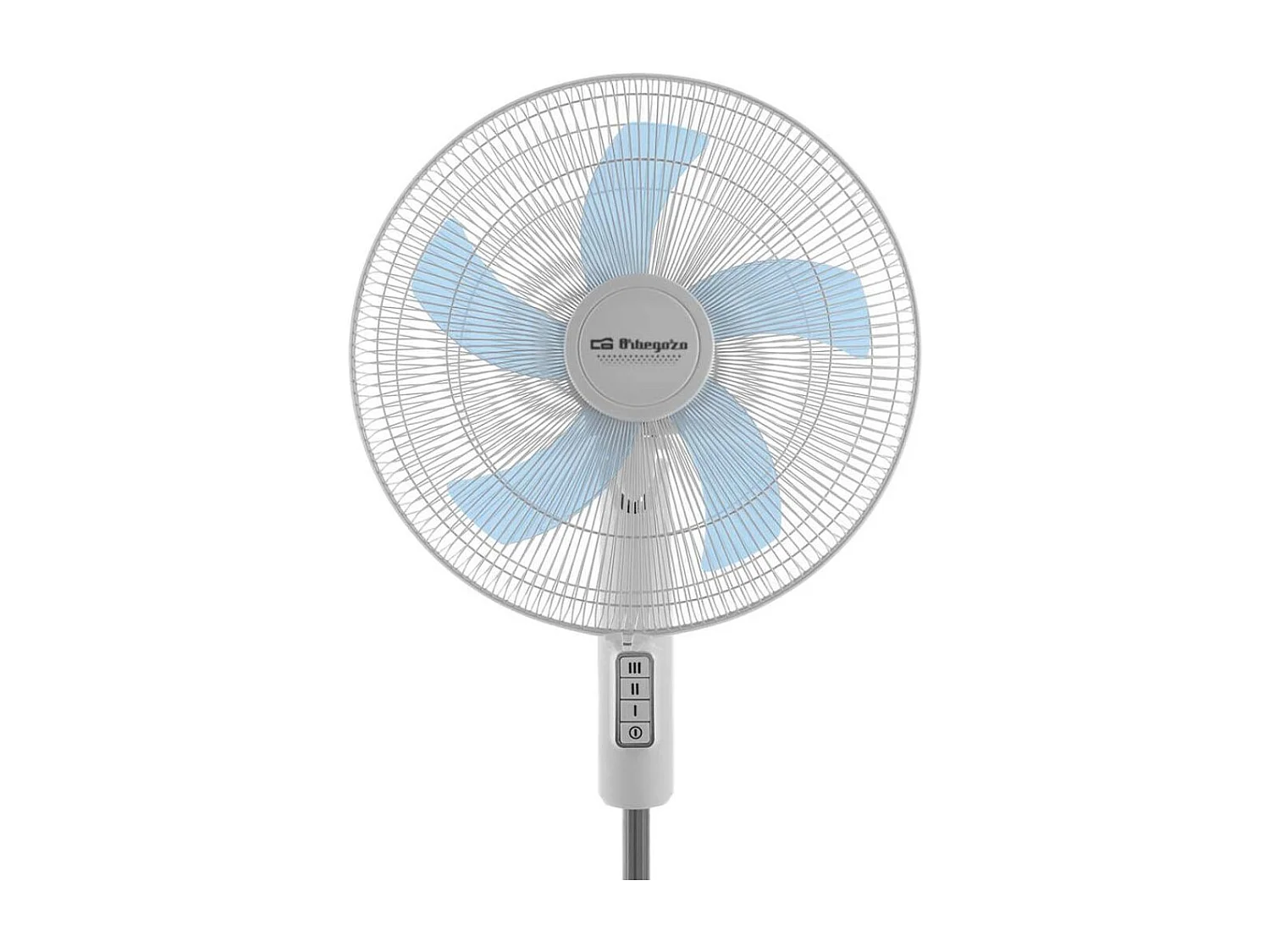 Ventilador de pie Orbegozo SF1040 45W 5 aspas altura regulable blanco Ø40 cm
