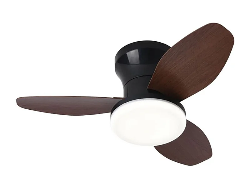 Ventilador de techo Tauro Bel Air 48W 3 aspas con luz LED negro/haya Ø85x18 cm