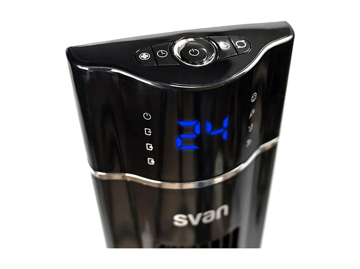 Ventilador de torre Svan SVVE02420TR 3 velocidades oscilante negro Ø32x107,5 cm