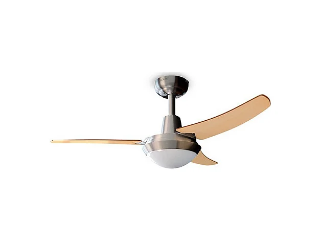 Ventilador de techo EnergySilence Aero 480 con mando 65W 3 velocidades 3 aspas natural/inox