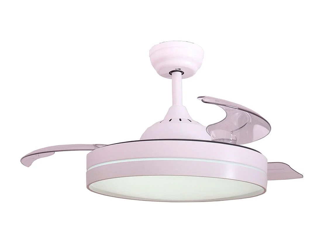 Ventilador de techo Estoril Bastilipo 40W 4 aspas retráctiles LED blanco Ø106 cm