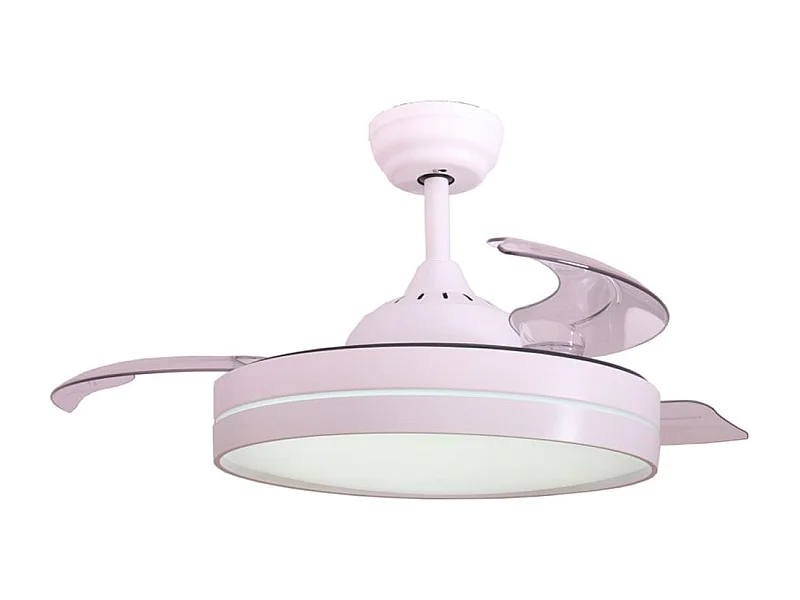 Ventilador de techo Estoril Bastilipo 40W 4 aspas retráctiles LED blanco Ø106 cm