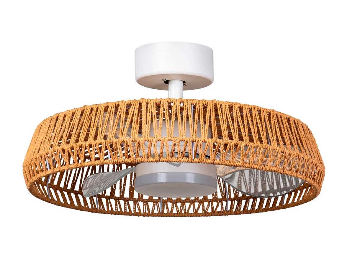 Ventilador de techo Belat 7022WR Universal Blue 55W diseño de tulipa natural Ø60 cm