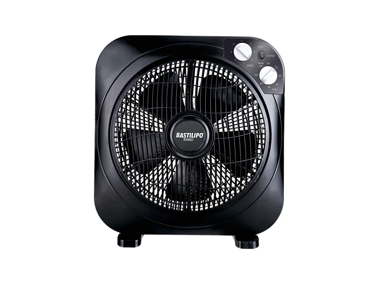 Ventilador de suelo Bastilipo Zahara 2420 45W 3 velocidades negro 30 cm