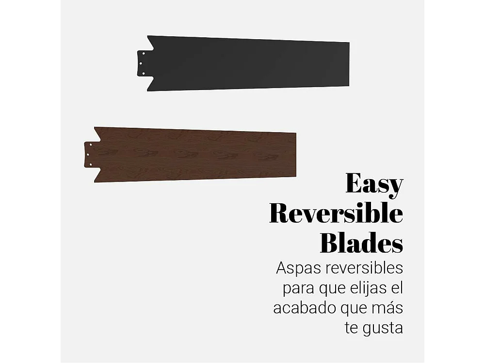 Ventilador de techo Bora Universal Blue con luz 70W negro