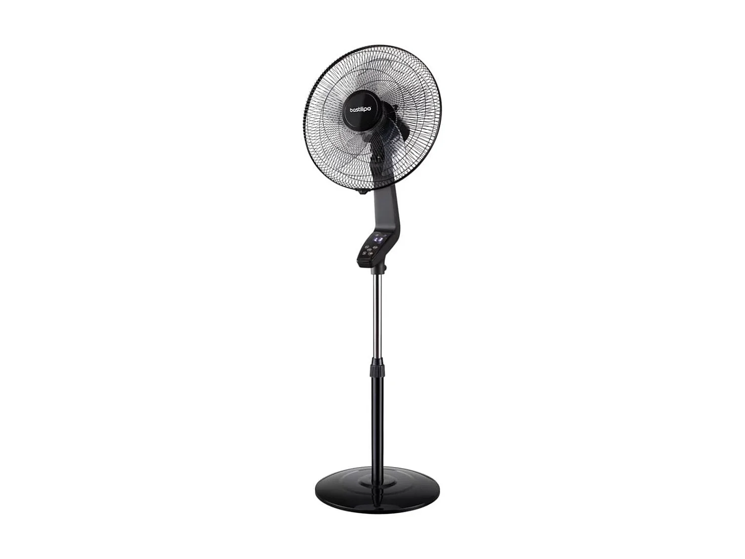 Ventilador de pie Bastilipo Coín 50W 5 aspas con mando a distancia negro Ø40 cm