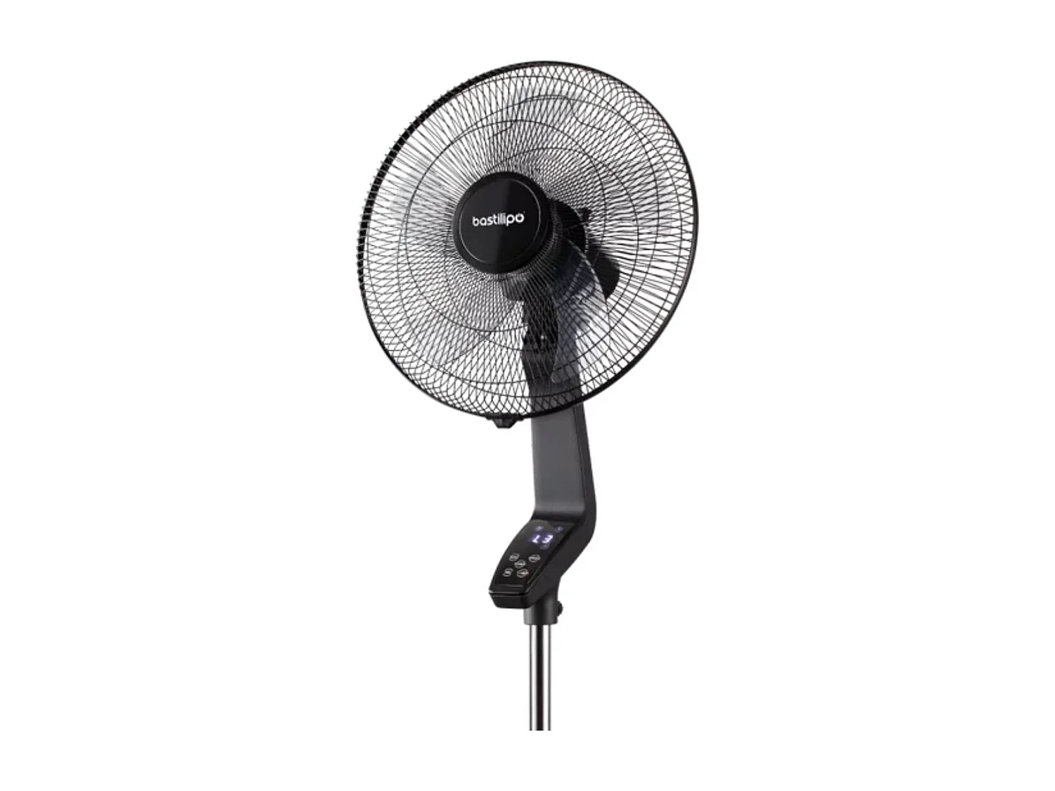 Ventilador de pie Bastilipo Coín 50W 5 aspas con mando a distancia negro Ø40 cm