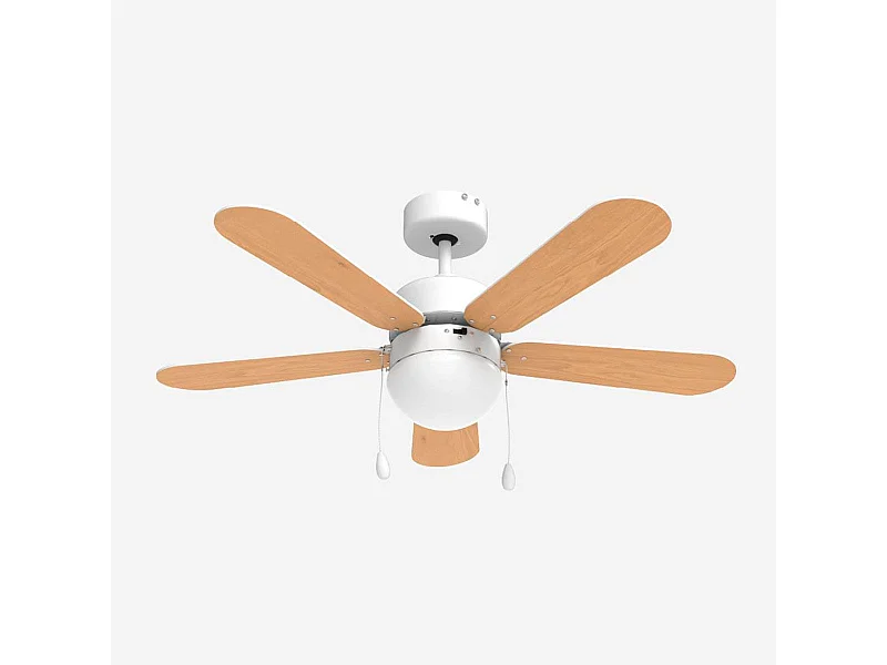 Ventilador de techo Etesios 6042W Universal Blue 50W 5 aspas reversibles blanco/natural Ø106 cm