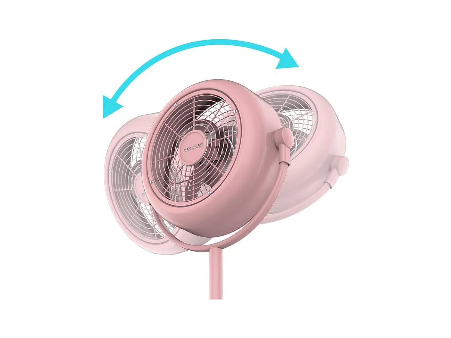 Ventilador de pie Cecotec EnergySilence 250 ClassicStyle 25W 3 aspas 2 velocidades rosa
