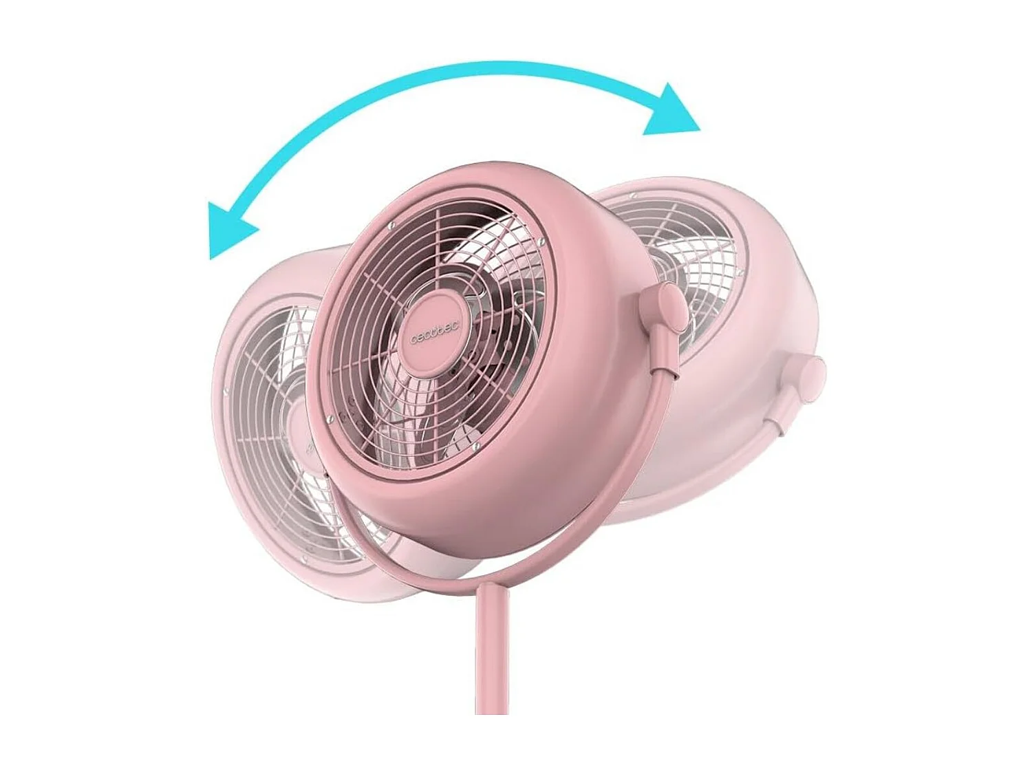 Ventilador de pie Cecotec EnergySilence 250 ClassicStyle 25W 3 aspas 2 velocidades rosa