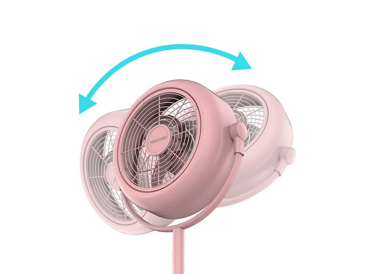 Ventilador de pie Cecotec EnergySilence 250 ClassicStyle 25W 3 aspas 2 velocidades rosa