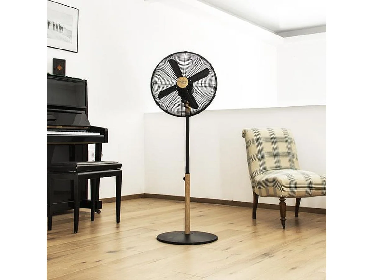 Ventilador de pie Cecotec EnergySilence 600 Woodstyle 50W 4 aspas negro/madera