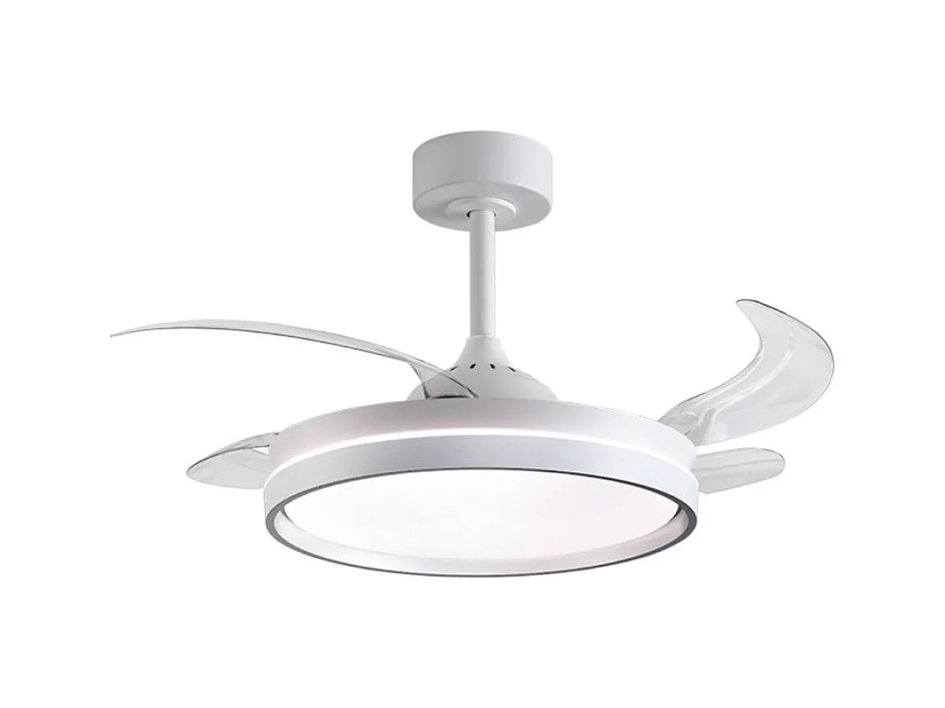 Ventilador de techo Akran Bel Air 72W 4 aspas retráctiles con luz LED blanco Ø108 cm