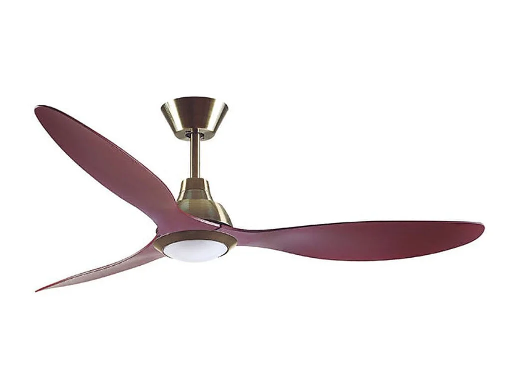 Ventilador de techo Delfos Bel Air 20W 3 aspas mando a distancia marrón oscuro Ø132 cm