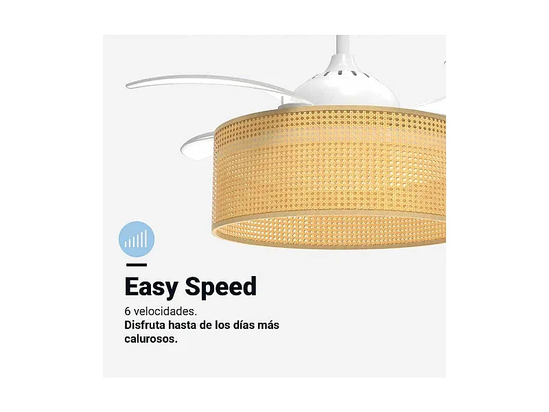 Ventilador de techo Jaloque 5042WR Universal Blue 65W mando a distancia beige