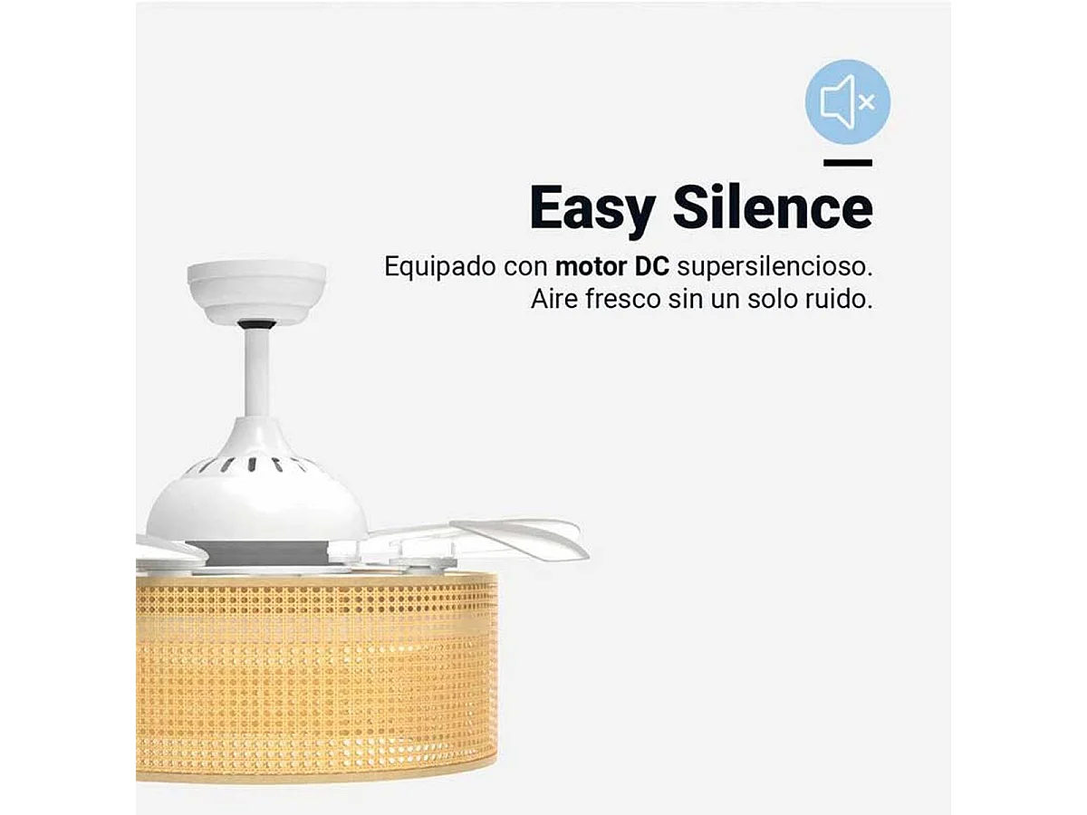 Ventilador de techo Jaloque 5042WR Universal Blue 65W mando a distancia beige