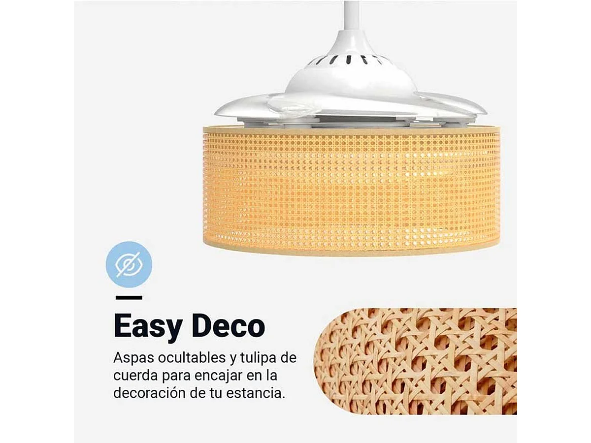 Ventilador de techo Jaloque 5042WR Universal Blue 65W mando a distancia beige