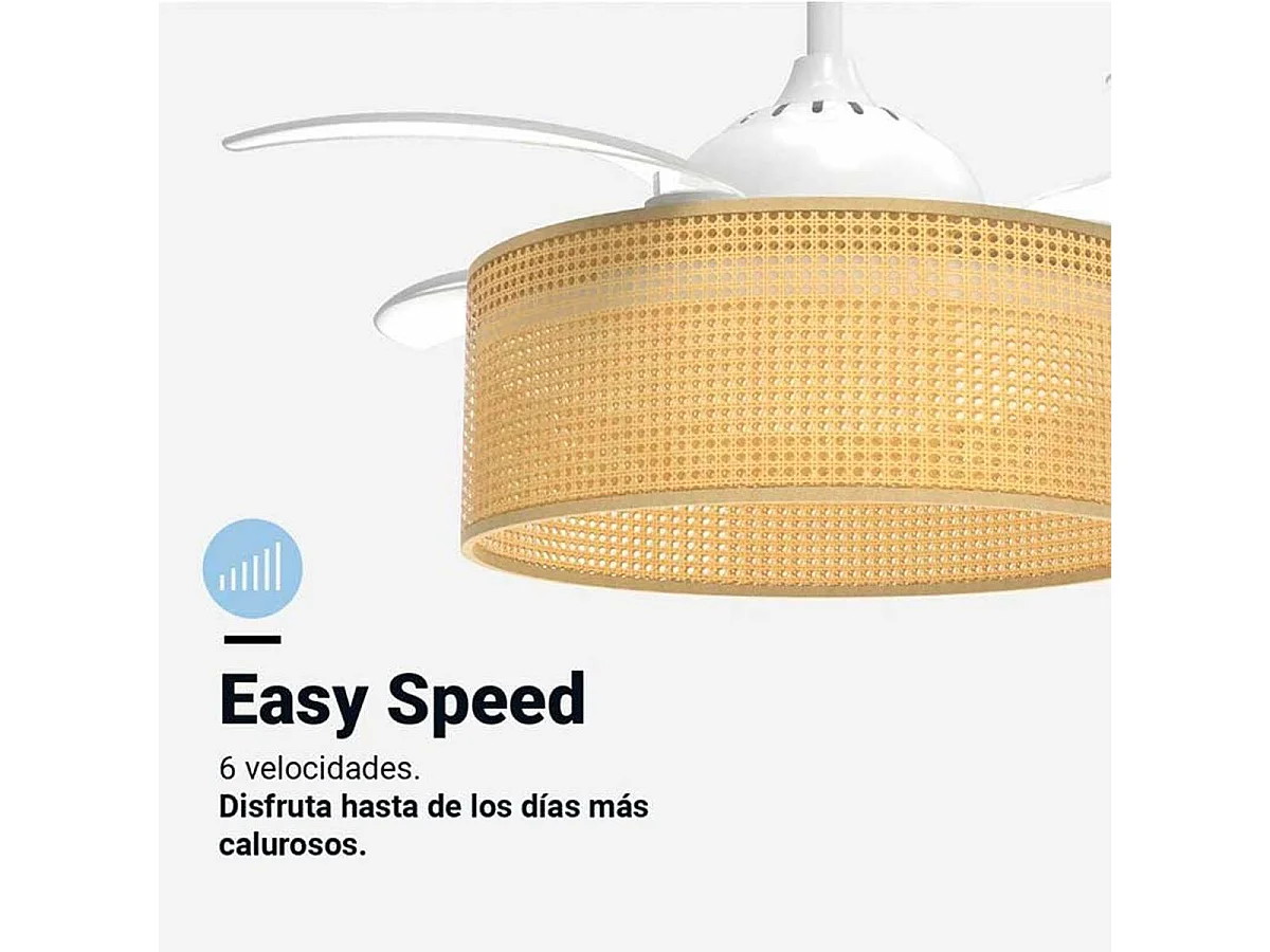 Ventilador de techo Jaloque 5042WR Universal Blue 65W mando a distancia beige