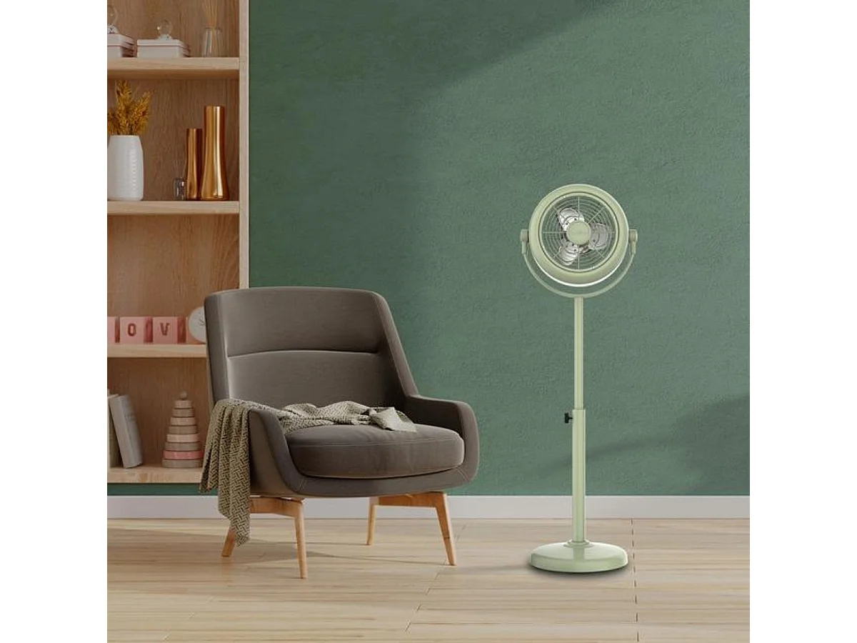 Ventilador de pie Cecotec EnergySilence 250 ClassicStyle 25W 3 aspas 2 velocidades verde