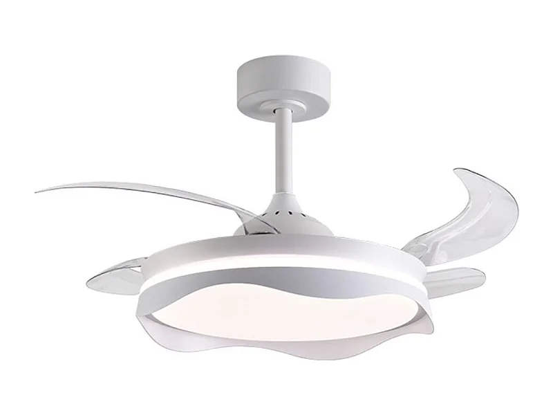 Ventilador de techo Olas Bel Air 72W 4 aspas retráctiles con luz LED blanco Ø108 cm