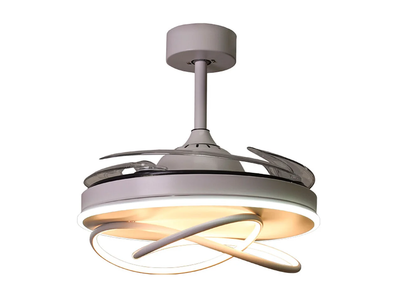 Ventilador de techo Atlas Bel Air 80W 4 aspas retráctiles blanco Ø108 cm