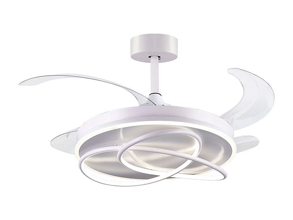 Ventilador de techo Atlas Bel Air 80W 4 aspas retráctiles blanco Ø108 cm