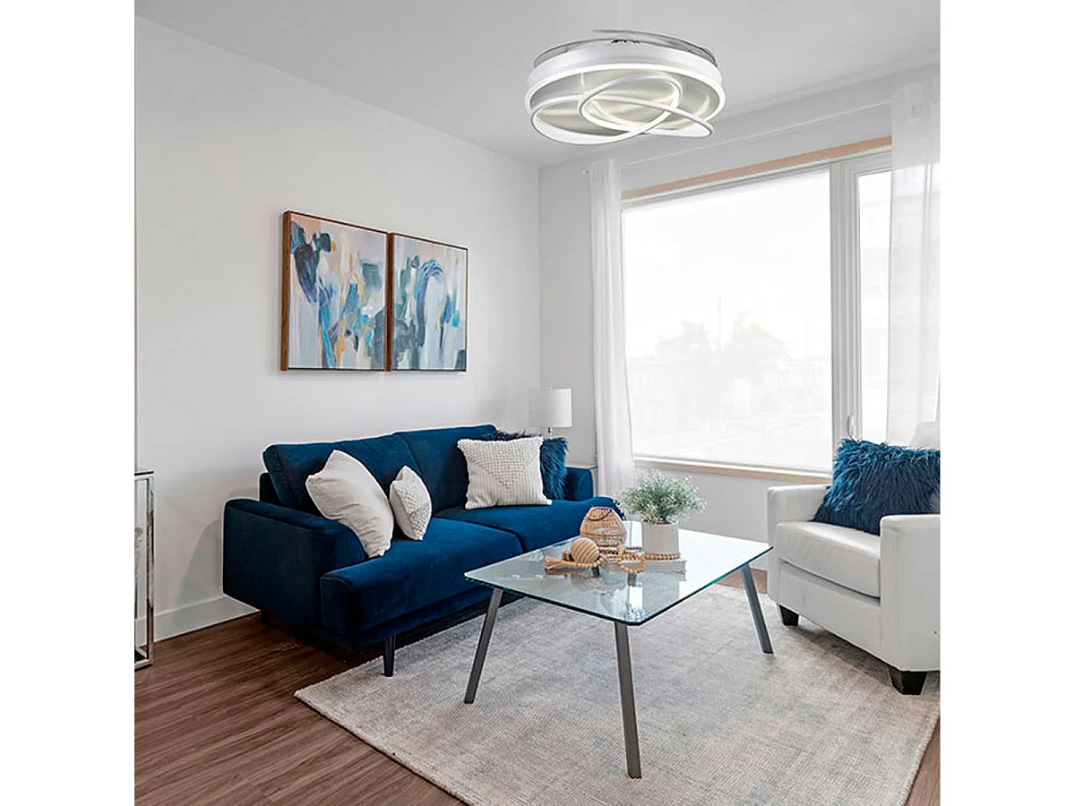 Ventilador de techo Atlas Bel Air 80W 4 aspas retráctiles blanco Ø108 cm