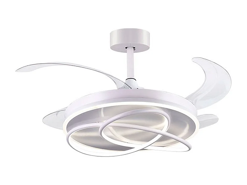 Ventilador de techo Atlas Bel Air 80W 4 aspas retráctiles blanco Ø108 cm