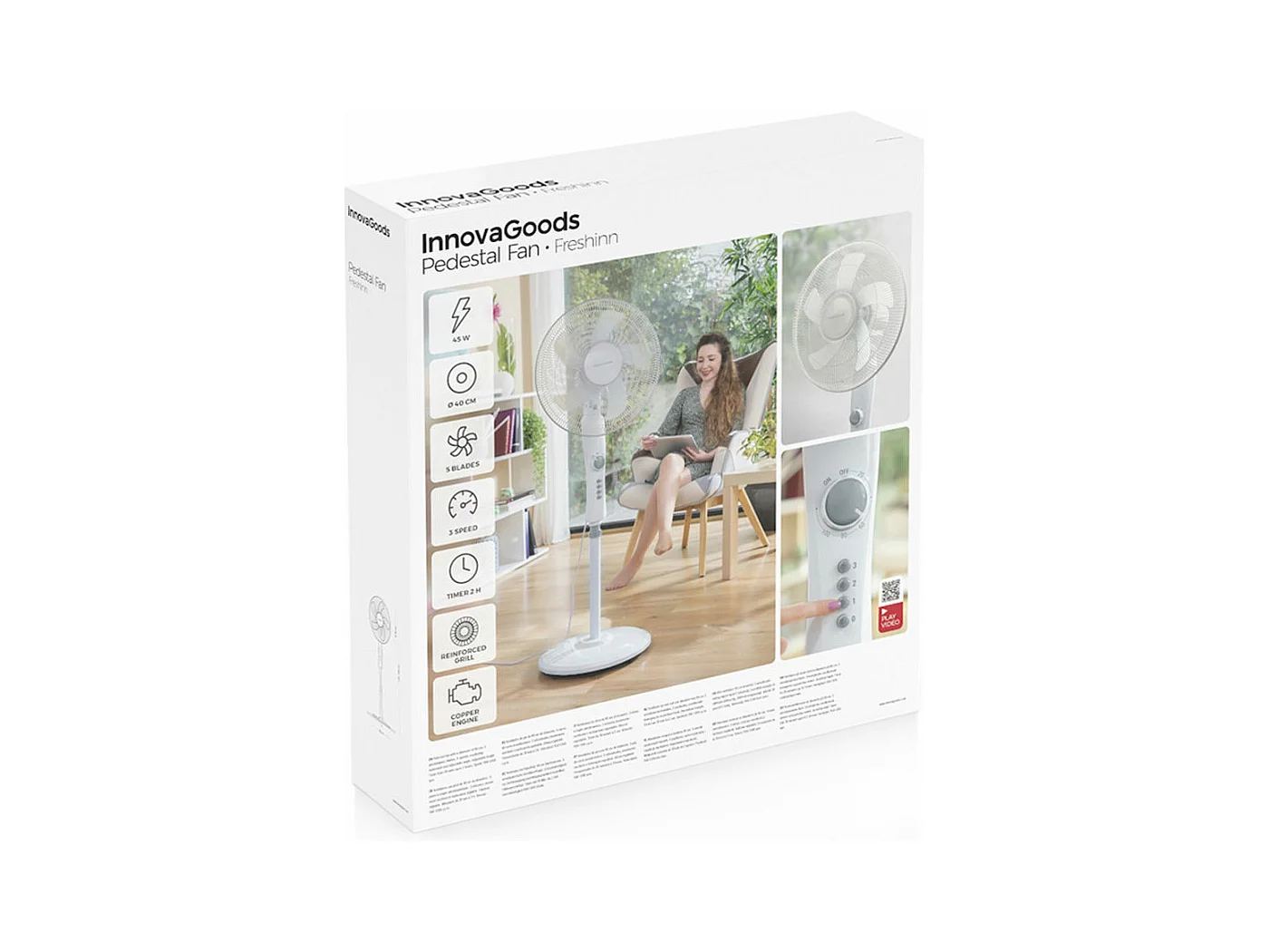 Ventilateur sur Pied InnovaGoods Freshinn Blanc 45 W