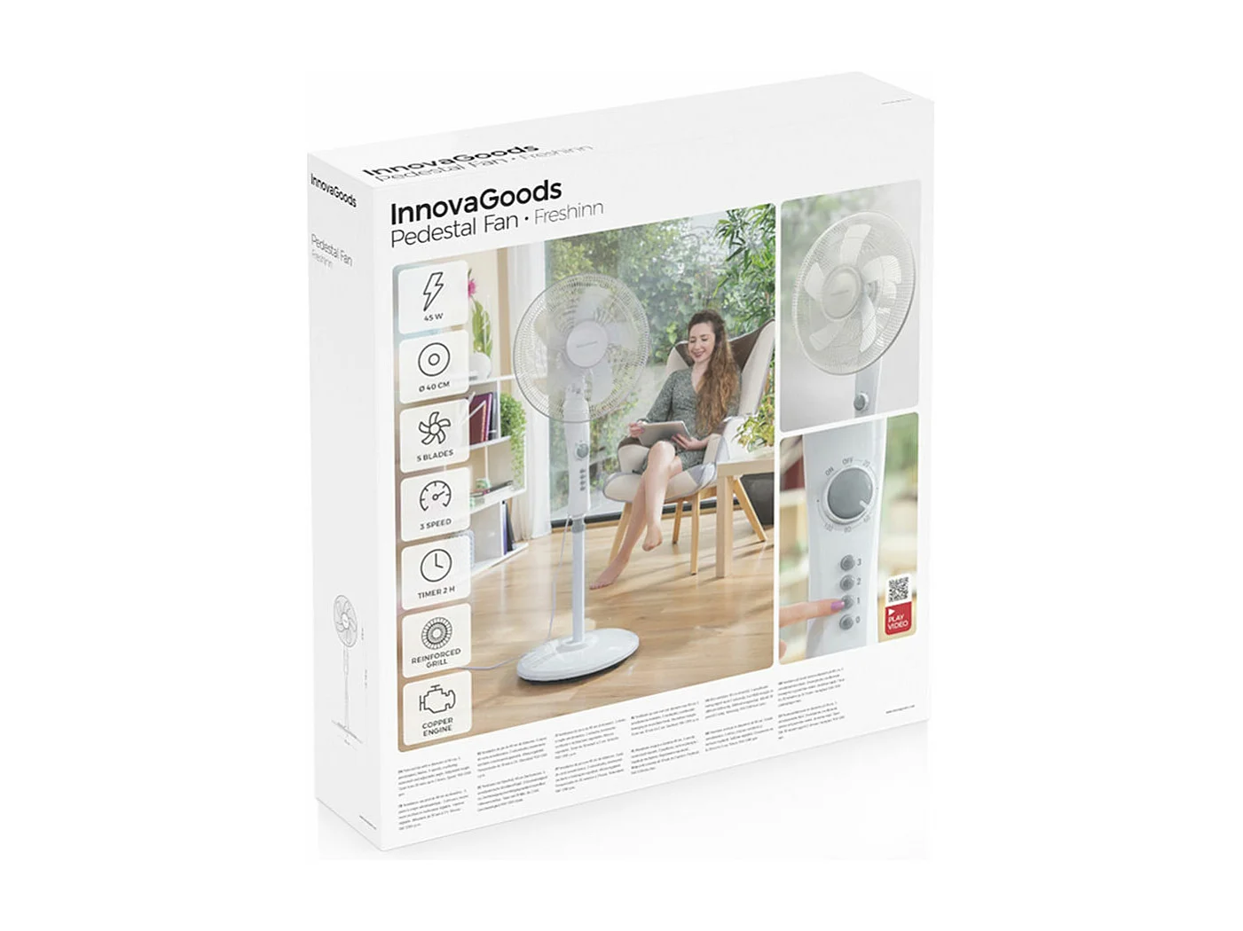 Ventilateur sur Pied InnovaGoods Freshinn Blanc 45 W