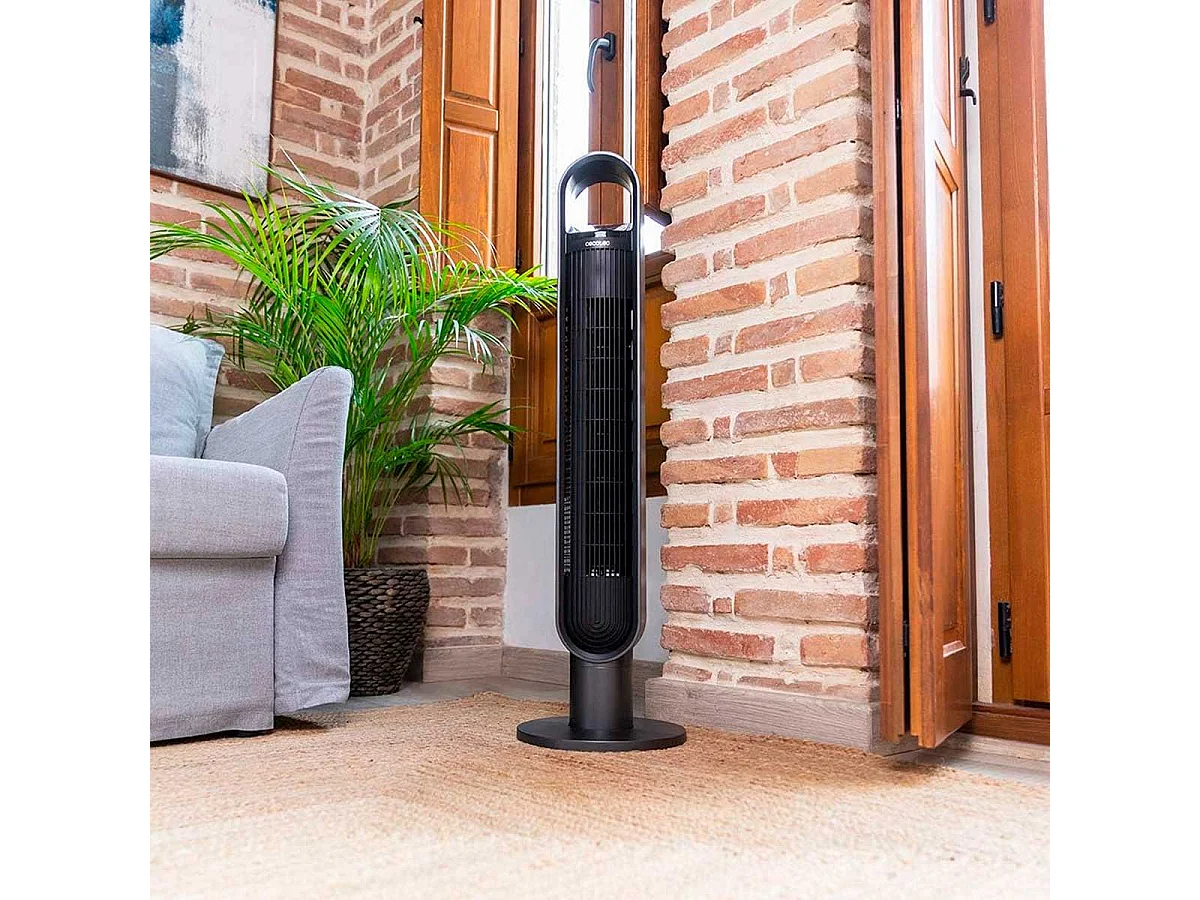 Ventilador de torre Cecotec EnergySilence 9190 SkyLine Ionic Connected 60W WiFi + mando a distancia negro