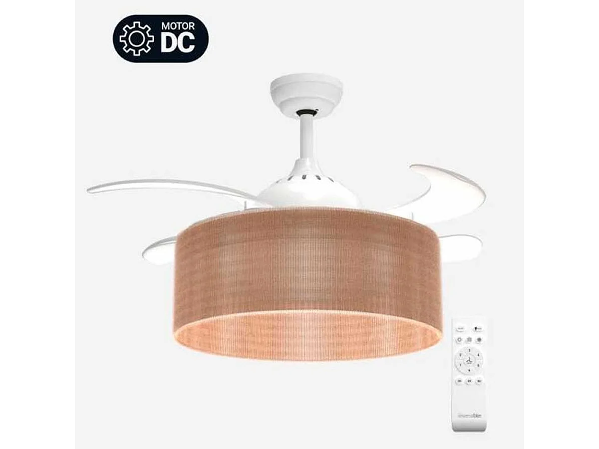 Ventilador de techo Jaloque 5042WFC Universal Blue 65W 4 aspas retráctiles marrón