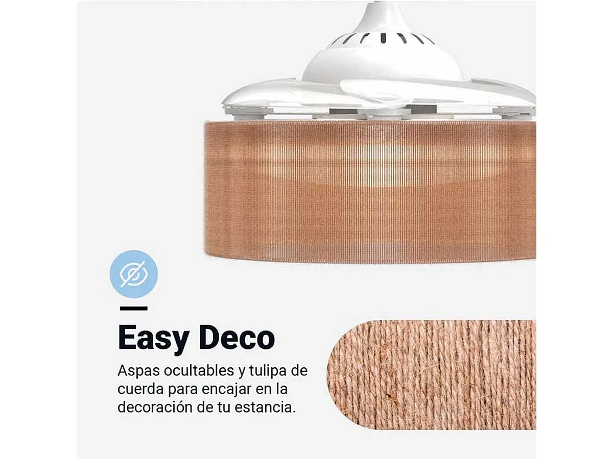 Ventilador de techo Jaloque 5042WFC Universal Blue 65W 4 aspas retráctiles marrón