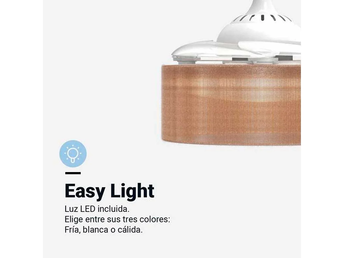 Ventilador de techo Jaloque 5042WFC Universal Blue 65W 4 aspas retráctiles marrón