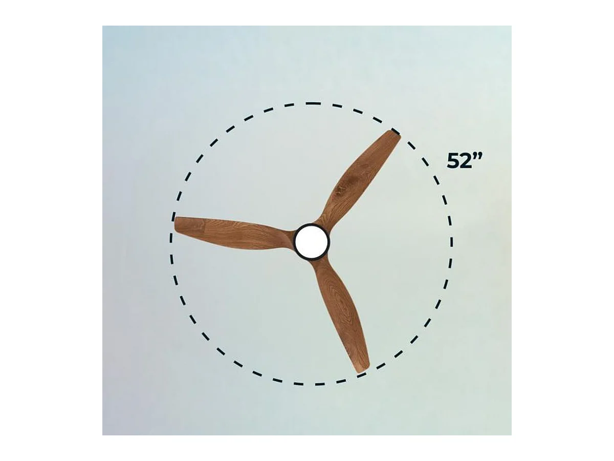 Ventilador de techo Cecotec EnergySilence Aero 5275 40W mando a distancia negro/natural Ø132 cm