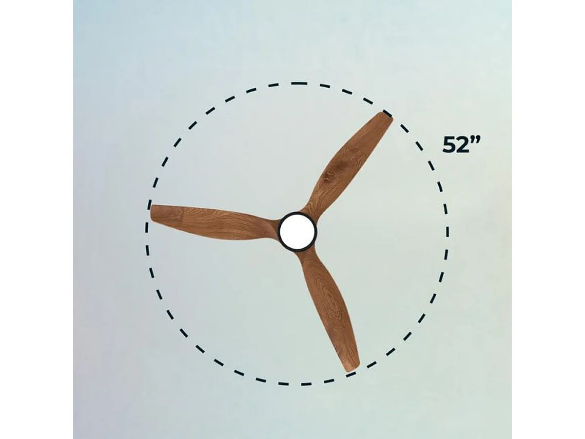 Ventilador de techo Cecotec EnergySilence Aero 5275 40W mando a distancia negro/natural Ø132 cm