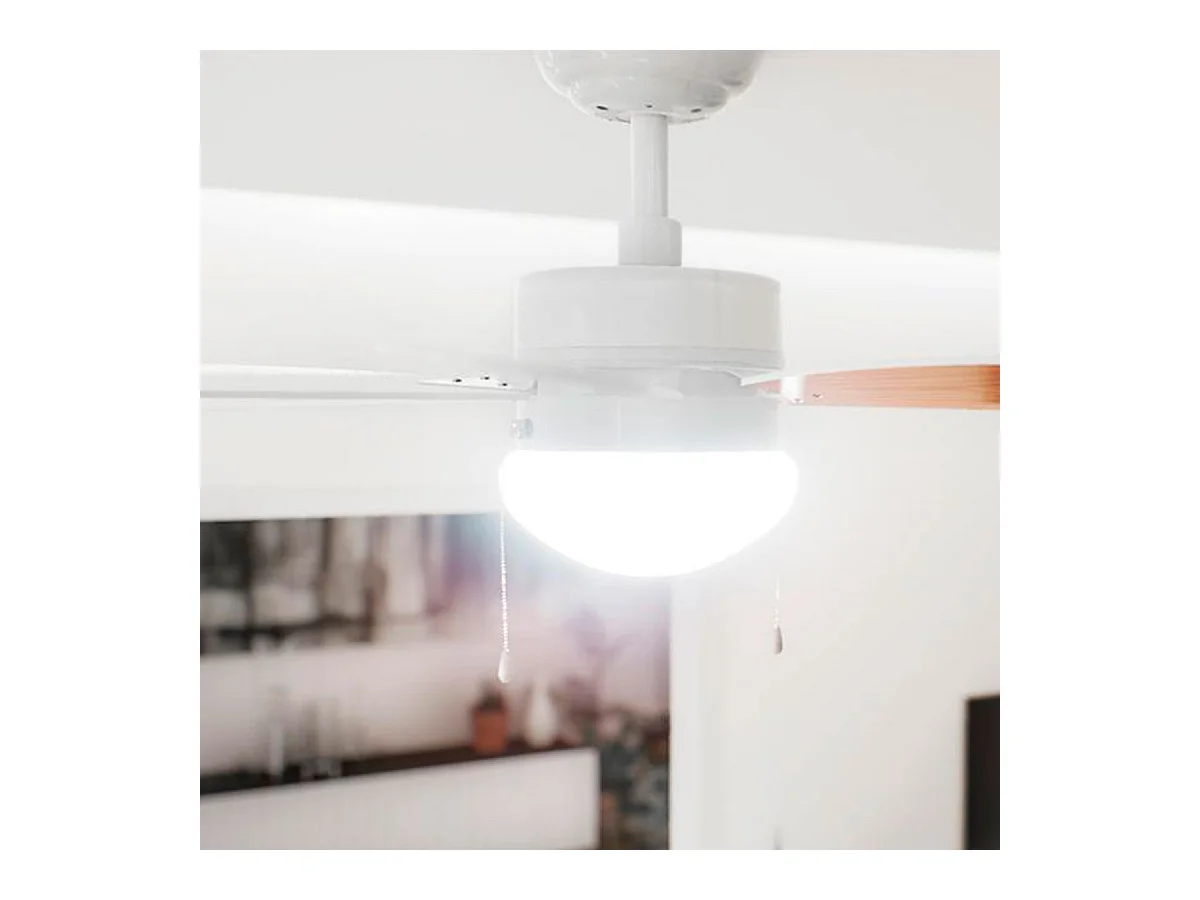 Ventilador de techo Cecotec EnergySilence Aero 360 50W 6 aspas reversibles blanco/marrón